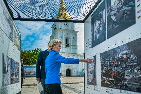 Ursula von der Leyen visits Kyiv to mark Europe Day.