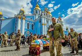 Funeral Ceremony Of Danylo Denysevych, A Killed Soldier In Bakhmut Combats