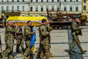 Funeral Ceremony Of Danylo Denysevych, A Killed Soldier In Bakhmut Combats