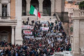 Demonstration In The Campidoglio Against The Ztl