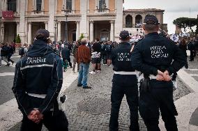 Demonstration In The Campidoglio Against The Ztl