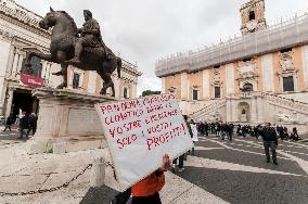 Demonstration In The Campidoglio Against The Ztl