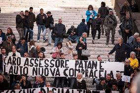 Demonstration In The Campidoglio Against The Ztl