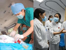 CHINA-SICHUAN-WENCHUAN-EARTHQUAKE-MEDICAL WORKERS-RETURN (CN)