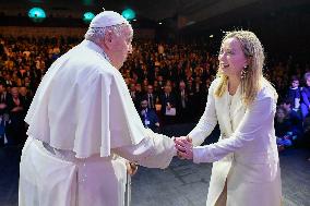 Pope Francis At A Conciliation Auditorium Event - Vatican