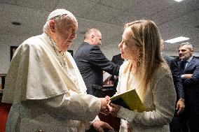 Pope Francis At A Conciliation Auditorium Event - Vatican