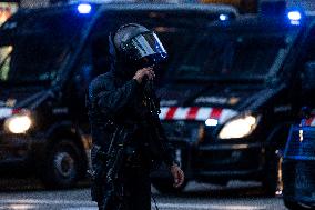 Tension Around A Squatted House In Barcelona.