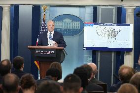 Landrieu Briefs the Media