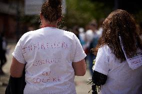 Toulouse: District Nurses Protest In Front Of The Regional Agency For Health For Better Rates