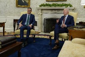 Biden Meets President Sanchez of Spain