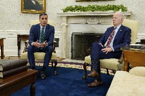 Biden Meets President Sanchez of Spain