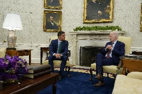 Biden Meets President Sanchez of Spain