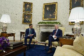 Biden Meets President Sanchez of Spain