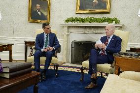 Biden Meets President Sanchez of Spain