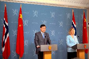NORWAY-OSLO-CHINA-QIN GANG-NORWAY-FM-PRESS CONFERENCE