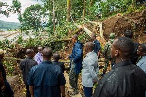 RWANDA-RUBAVU-RAINFALL DISASTER-PRESIDENT-INSPECTION