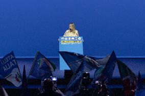 Giorgia Meloni And Matteo Salvini Rally In Brescia.