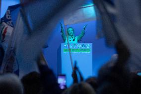 Giorgia Meloni And Matteo Salvini Rally In Brescia.