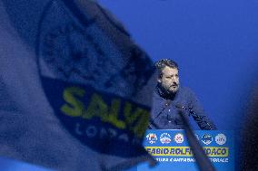 Giorgia Meloni And Matteo Salvini Rally In Brescia.