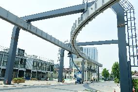 The First Air Rail EPN SKYTRAIN Demonstration Line In Shanghai