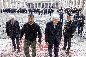 Zelensky meets Italian President Sergio Mattarella - Rome