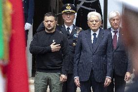 Zelensky meets Italian President Sergio Mattarella - Rome