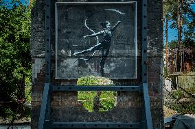 Moving For Preservation Of Banksy Graffiti In Irpin, Ukraine