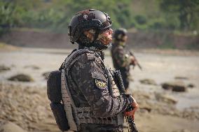 Patrols On The Border Between Colombia And Venezuela.