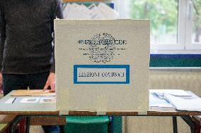 Voters On The Ballot For Local Elections In Pisa