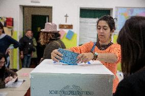 Voters On The Ballot For Local Elections In Pisa