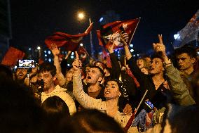 Supporters of Main Opposition Party CHP Headquarters’ Outside - Ankara