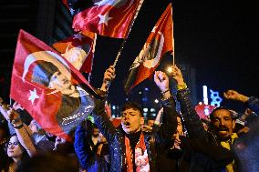 Supporters of Main Opposition Party CHP Headquarters’ Outside - Ankara