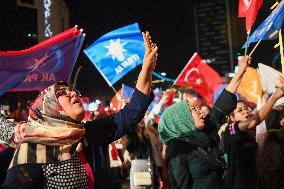 Supporters of The  AKP Headquarters’ Outside - Ankara