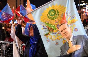 Supporters of The  AKP Headquarters’ Outside - Ankara