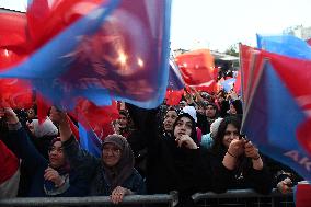 Supporters of The  AKP Headquarters’ Outside - Ankara