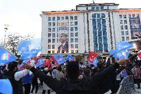 Supporters of The  AKP Headquarters’ Outside - Ankara