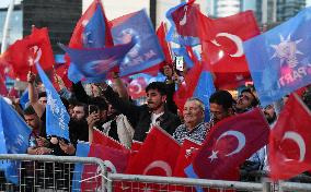 Supporters of The  AKP Headquarters’ Outside - Ankara