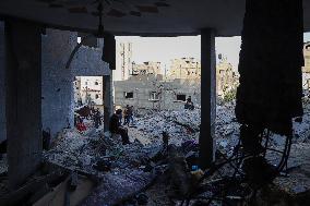 MIDEAST-GAZA-BEIT LAHIA-DAMAGE