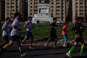 15th Edition Of The Santiago Marathon, Chile.