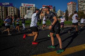 15th Edition Of The Santiago Marathon, Chile.