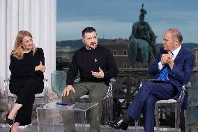 Zelensky At "Special Porta A Porta" - Rome