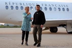 Arrival of Volodymyr Zelensky at Villacoublay Air Base