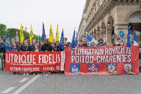 Rally Of The Far-Right Monarchist Movement Action Française - Paris