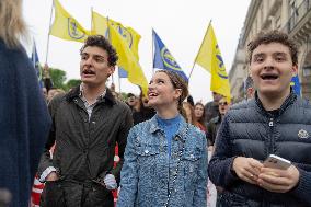 Rally Of The Far-Right Monarchist Movement Action Française - Paris