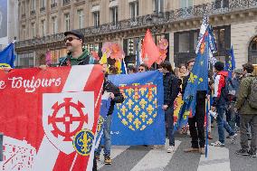 Rally Of The Far-Right Monarchist Movement Action Française - Paris