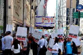 Writers Guild On Strike - NYC