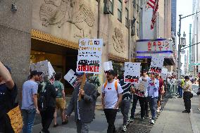 Writers Guild On Strike - NYC