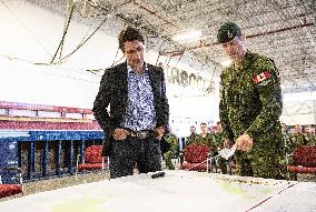 Justin Trudeau Visits Armed Forces - Edmonton