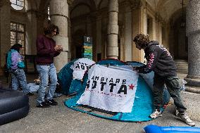 Torino's Student Protest Against Accommodation High Rents In University Cities