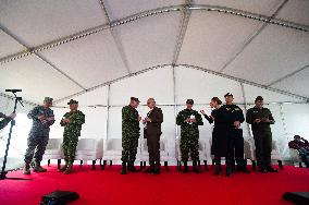 Colombian Minister Of Defense Inaugurates New Ministry Headquaters Construction